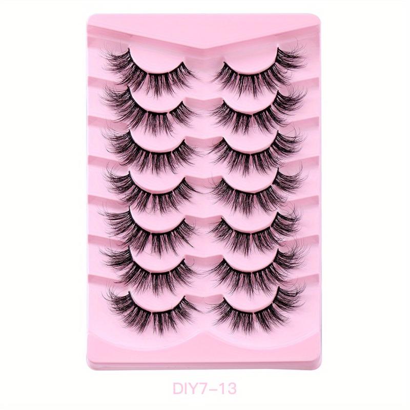 7 Pairs Segmented Fluffy False Eyelashes Thick Natural Eye Lashes