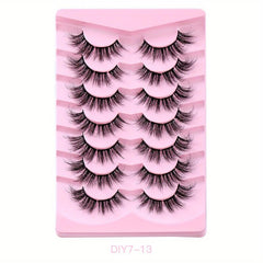 7 Pairs Segmented Fluffy False Eyelashes Thick Natural Eye Lashes