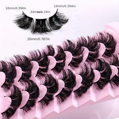 7 Pairs Segmented Fluffy False Eyelashes Thick Natural Eye Lashes
