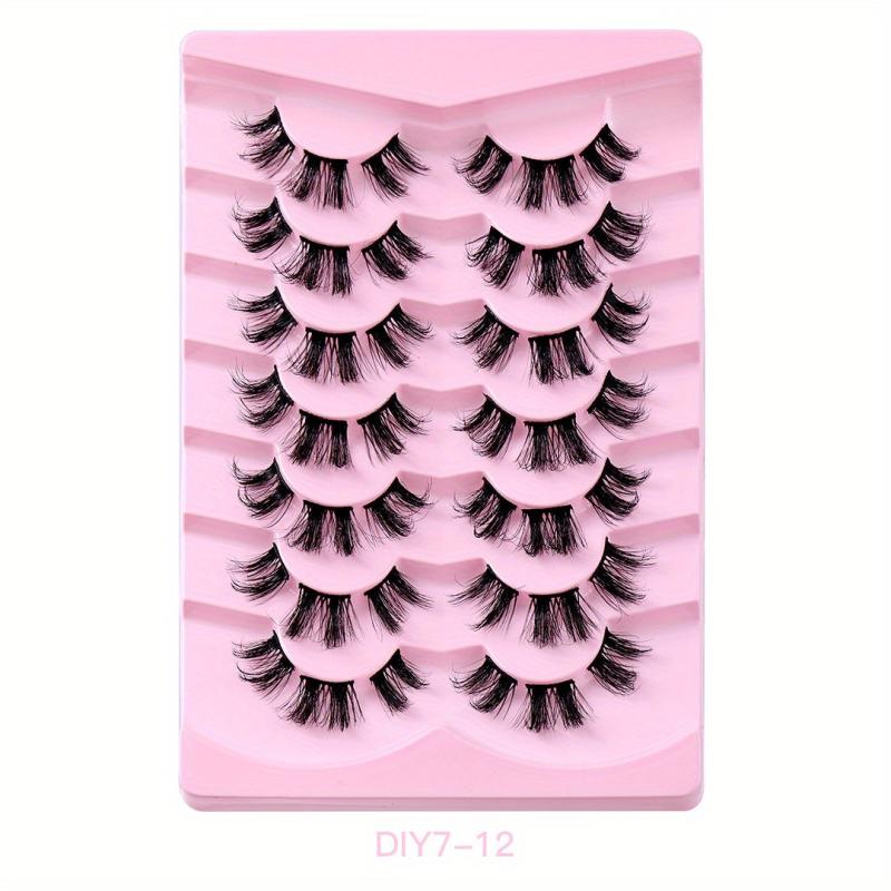 7 Pairs Segmented Fluffy False Eyelashes Thick Natural Eye Lashes