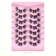 7 Pairs Segmented Fluffy False Eyelashes Thick Natural Eye Lashes