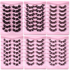 7 Pairs Segmented Fluffy False Eyelashes Thick Natural Eye Lashes