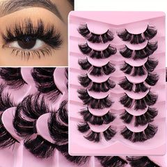 7 Pairs Segmented Fluffy False Eyelashes Thick Natural Eye Lashes