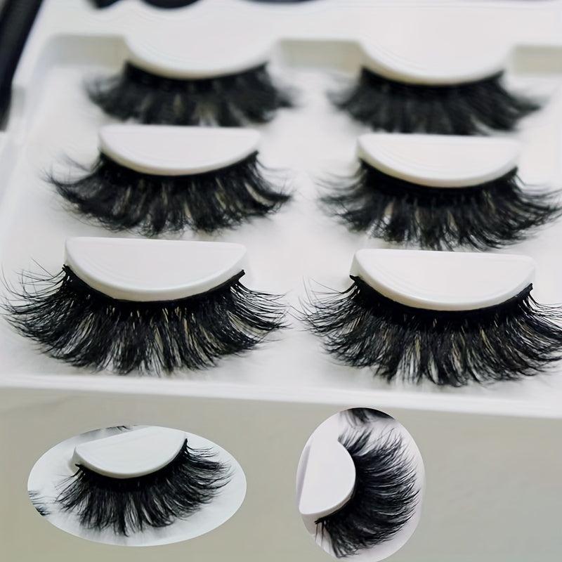 3 Pairs Magnetic Eyeliner & Mink False Eyelashes Set