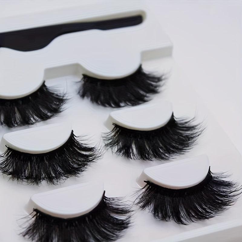 3 Pairs Magnetic Eyeliner & Mink False Eyelashes Set