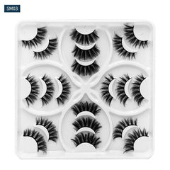 10 Pairs Natural 3D Fluffy False Eyelashes Thick Curling Easy Wear