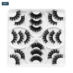 10 Pairs Natural 3D Fluffy False Eyelashes Thick Curling Easy Wear