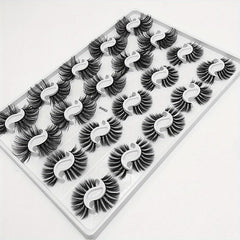 20 Pairs Faux Mink False Eyelashes for Nude Makeup