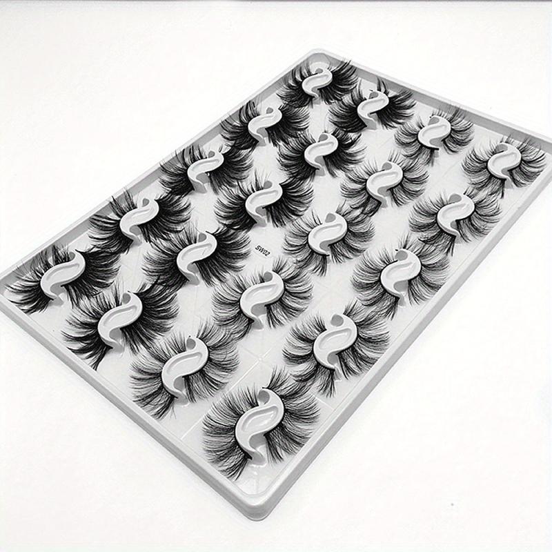 20 Pairs Faux Mink False Eyelashes for Nude Makeup