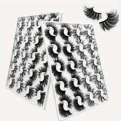20 Pairs Faux Mink False Eyelashes for Nude Makeup