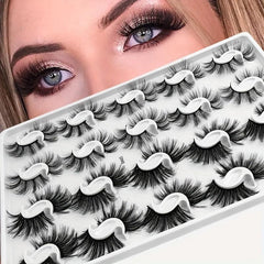 20 Pairs Faux Mink False Eyelashes for Nude Makeup