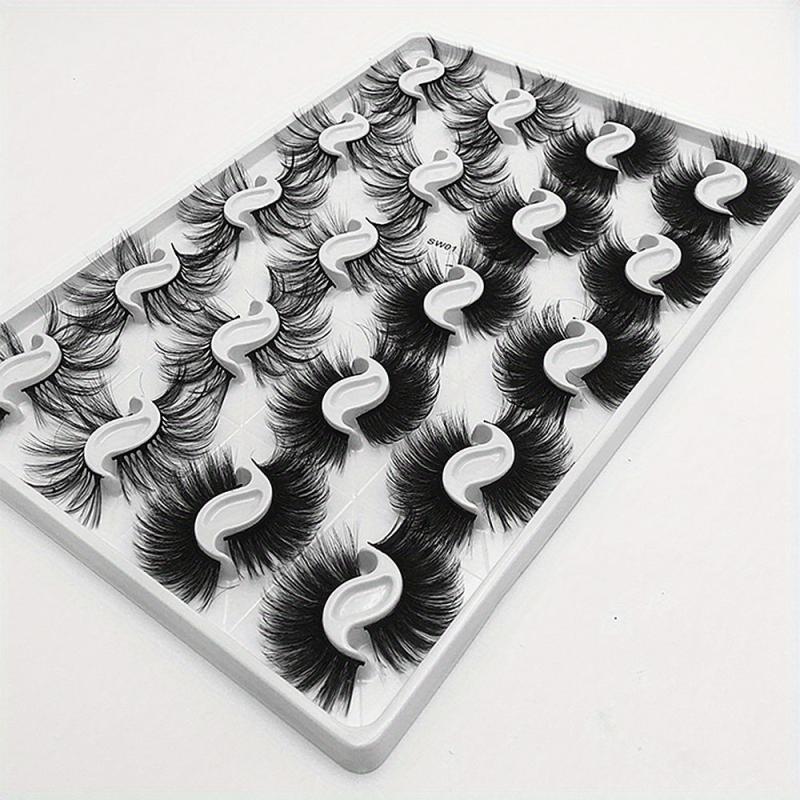 20 Pairs Faux Mink False Eyelashes for Nude Makeup