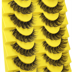 10 Pairs Faux Mink False Eyelashes Fluffy Dramatic Volume Long Makeup