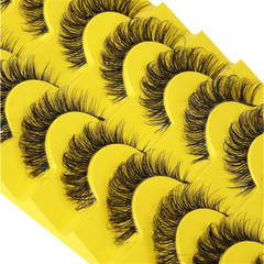 10 Pairs Faux Mink False Eyelashes Fluffy Dramatic Volume Long Makeup