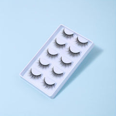 5 Pairs Natural Slender Stereo False Eyelashes Extension Volume Eye Lashes