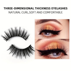 10 Pairs 3D Thick Faux Mink False Eyelashes Natural Slender Eyelashes