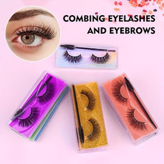 10 Pairs 3D Thick Faux Mink False Eyelashes Natural Slender Eyelashes
