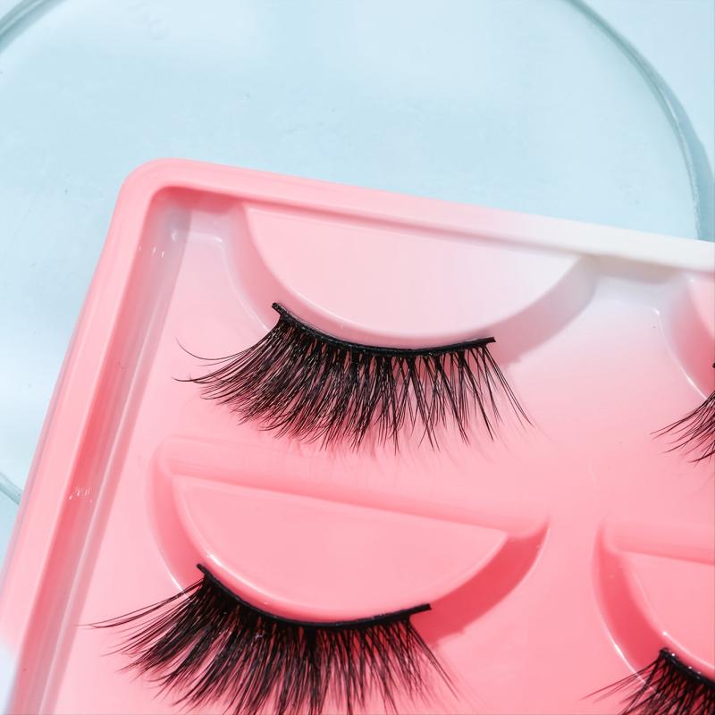 5 Pairs Half Lashes Winged End Eye Elongated Eyelashes
