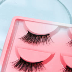 5 Pairs Half Lashes Winged End Eye Elongated Eyelashes
