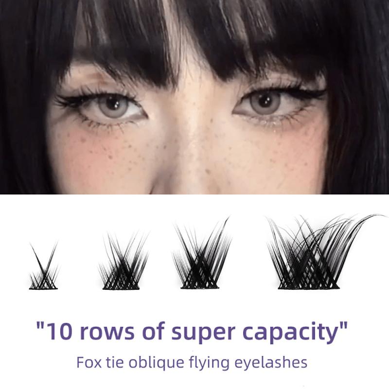 Natural Looking Individual False Eyelashes - Wispy Cat