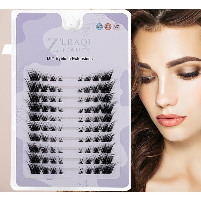 Natural Looking Individual False Eyelashes - Wispy Cat