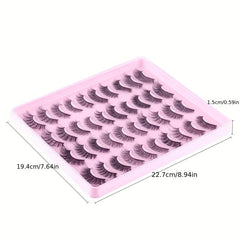 20 Pairs Mixed Style False Eyelashes Fluffy Wispy Natural Look Synthetic Lashes