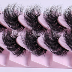 10 Pairs Curly 3D Natural Volume Thick Long False Eyelashes Extension
