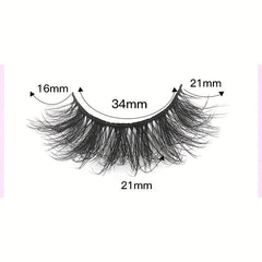 10 Pairs Curly 3D Natural Volume Thick Long False Eyelashes Extension