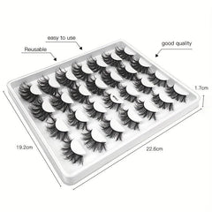 14 Pairs 3D Faux Mink Fluffy False Eyelashes Crisscross Makeup Extension
