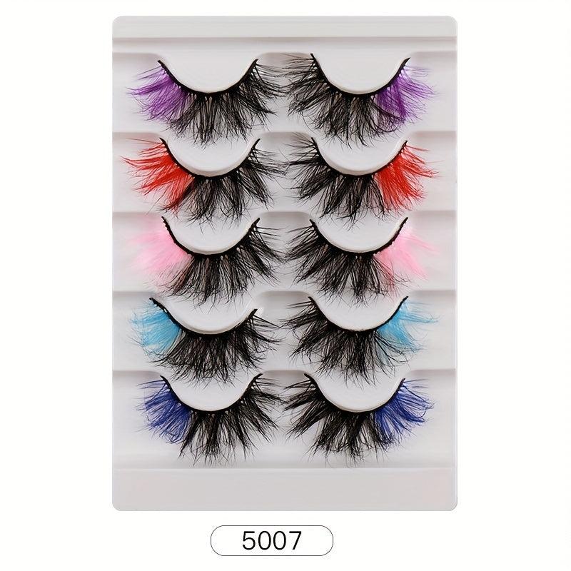 Colored 3D Crisscross False Eyelashes for Makeup Cosplay Party Halloween