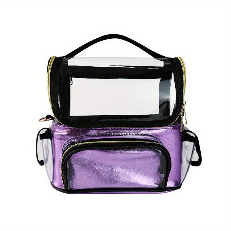 Clear Makeup Brush Case Stand Holder Cup Travel Professional Cosmetic Bag