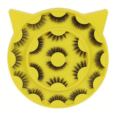 10 Pairs 3D Thick Volume False Eyelashes Cat Eye Round Face Wispy Fluffy