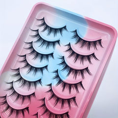 Thai False Eyelashes 10 Pairs Full Strip Lashes Curly Fluffy Kpop Style