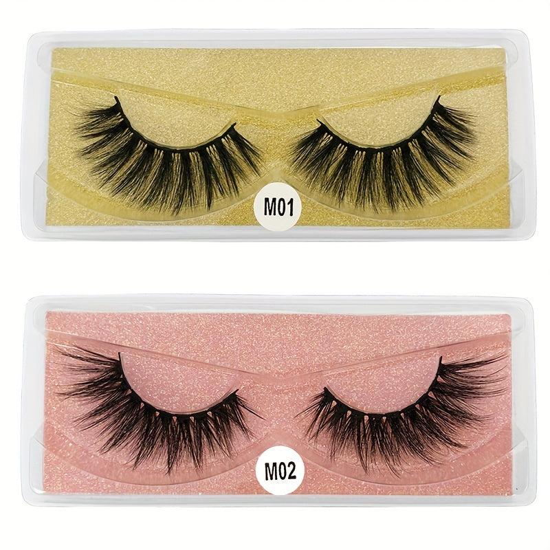 30 Pairs Natural Look 3D Mink Lashes Fluffy Wispy Glittery False Eyelashes