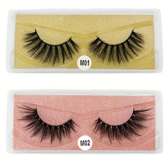 30 Pairs Natural Look 3D Mink Lashes Fluffy Wispy Glittery False Eyelashes