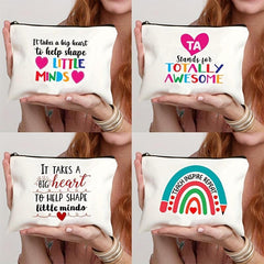Teacher's Rainbow Cosmetic Bag - Thank You Teacher Makeup Bag
