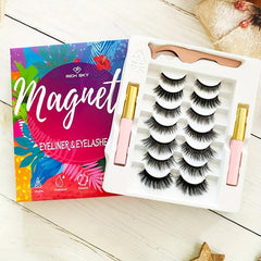7 Pairs Magnetic Eyelashes 3D Reusable Natural Magnetic Eyelashes Kit