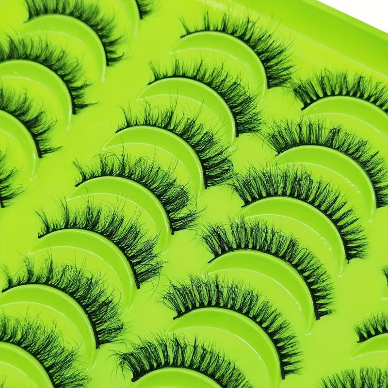 20 Pairs 8D Dramatic False Eyelashes Cat Eye Fox Eye Look Faux Mink Lashes
