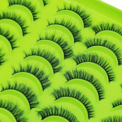 20 Pairs 8D Dramatic False Eyelashes Cat Eye Fox Eye Look Faux Mink Lashes