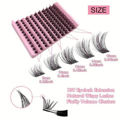 10 Rows Mix Curl Cluster Lashes Individual Soft&Natural False Eyelashes