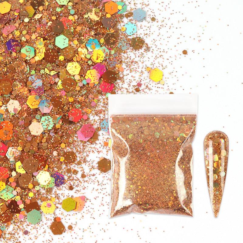Holographic Chunky Glitter Bag - Craft and Cosmetic Glitter Mix