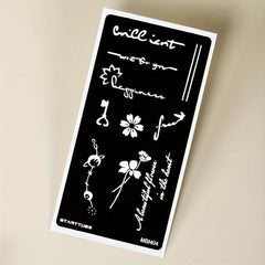 Butterfly Floral Tattoo Stencil Set