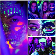 Fluorescent Body Paint Palette for Halloween Makeup