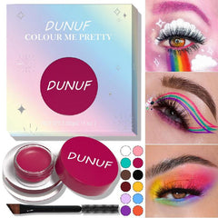 12 Colors Body Paint Face Green Purple Eye Makeup Halloween Cosplay