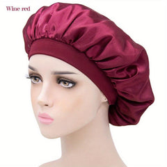 Satin Silky Bonnet Sleep Cap for Women