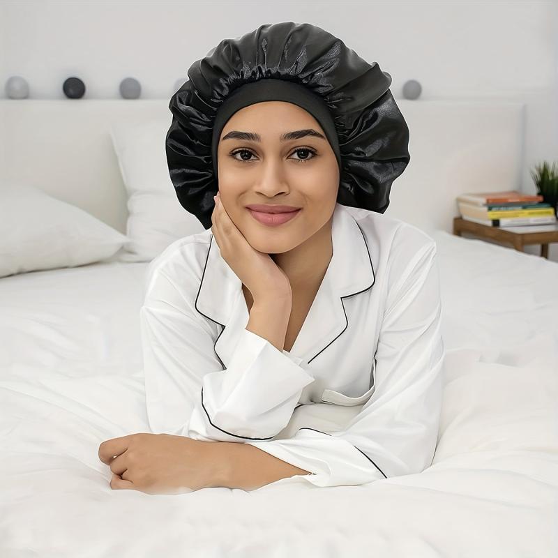 Satin Silky Bonnet Sleep Cap for Women