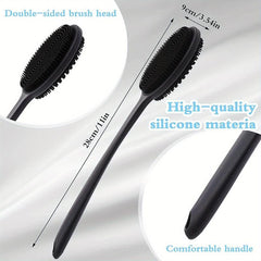 Silicone Back Scrubber for Shower Bath Brush with Long Handles