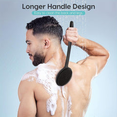 Silicone Back Scrubber for Shower Bath Brush with Long Handles