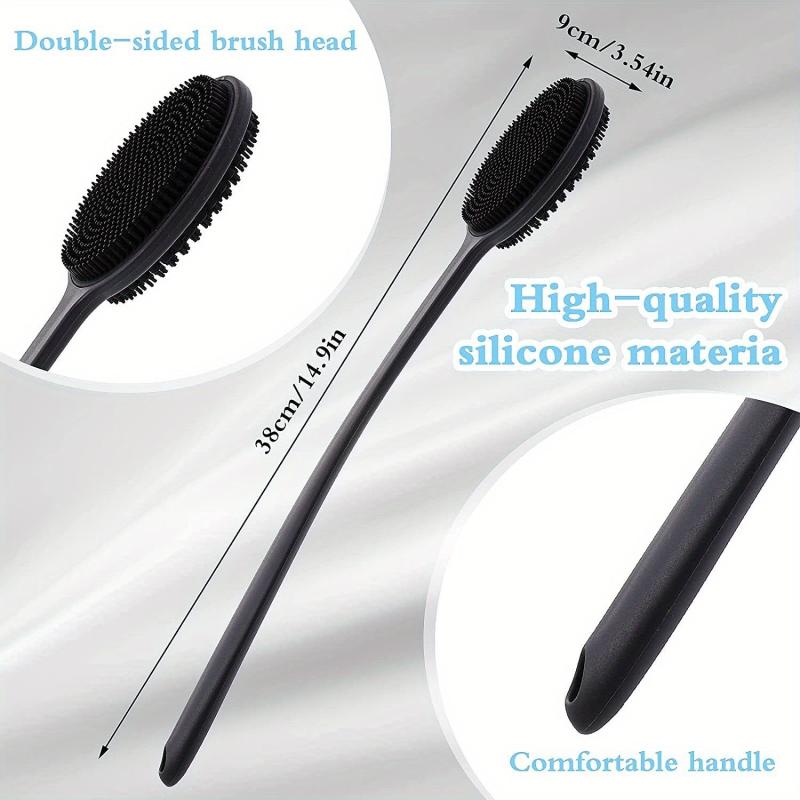 Silicone Back Scrubber for Shower Bath Brush with Long Handles
