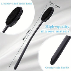 Silicone Back Scrubber for Shower Bath Brush with Long Handles